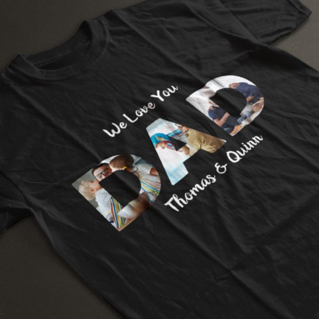 Fars dag Photo Collage T Shirt (Skapare uppladdad)
