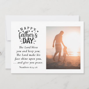 Fars dag Photo Lord Bless You Christian Bible Julkort