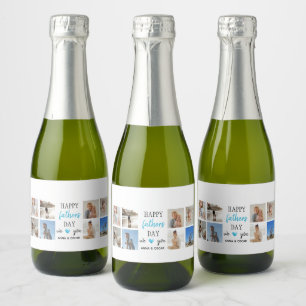 Fars dag Photos Sparkling Vin Flaska etiketter