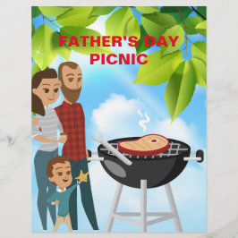 Fars dag Picnic-händelsemall Reklamblad