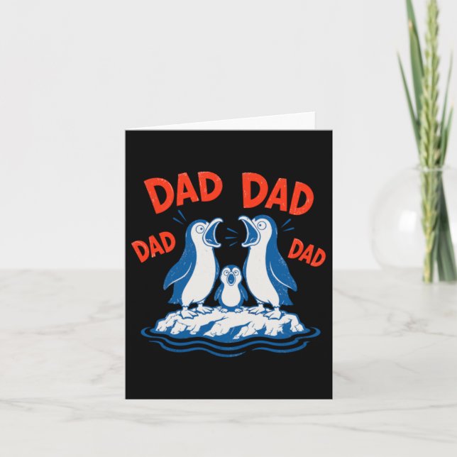 Fars dag Pingvin Pappa Skander Kort (Framsida)