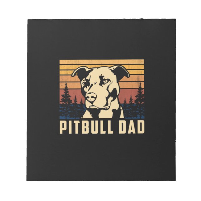 Fars dag Pitbull Pappa Anteckningsblock (Framsida)