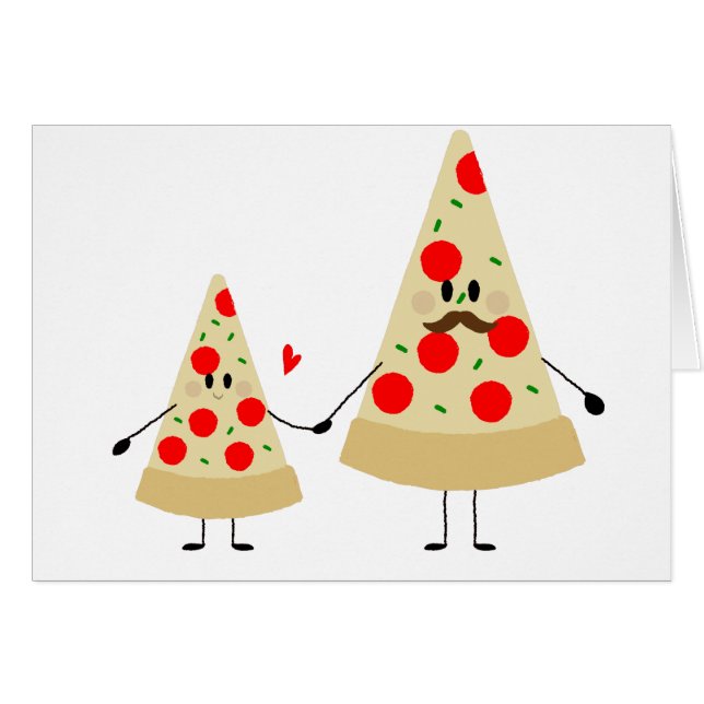 fars dag pizza hälsningskort (Framsidan Horizontal)