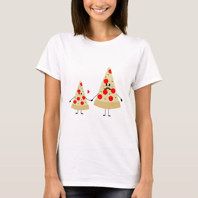 fars dag pizza t shirt (Framsida)