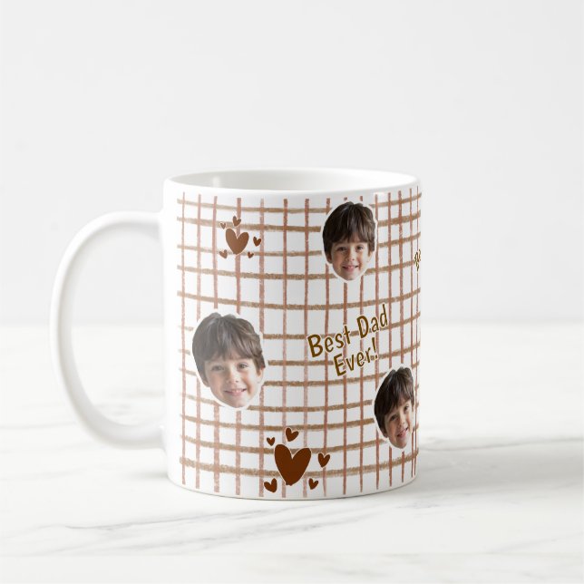 Fars dag Present Anpassat foto kaffemugg (Vänster)