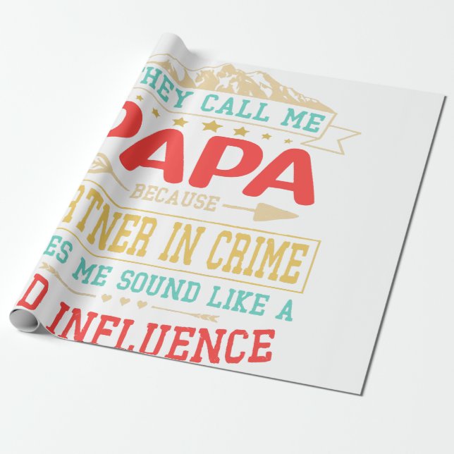 Fars dag-present - de kallar mig dåligt inflytande presentpapper (Utrullad)