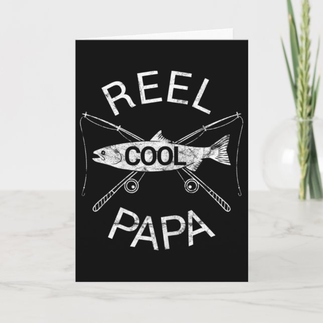 Fars dag-present Fiskeredskap rolig Cool Papa Papp Kort (Framsida)