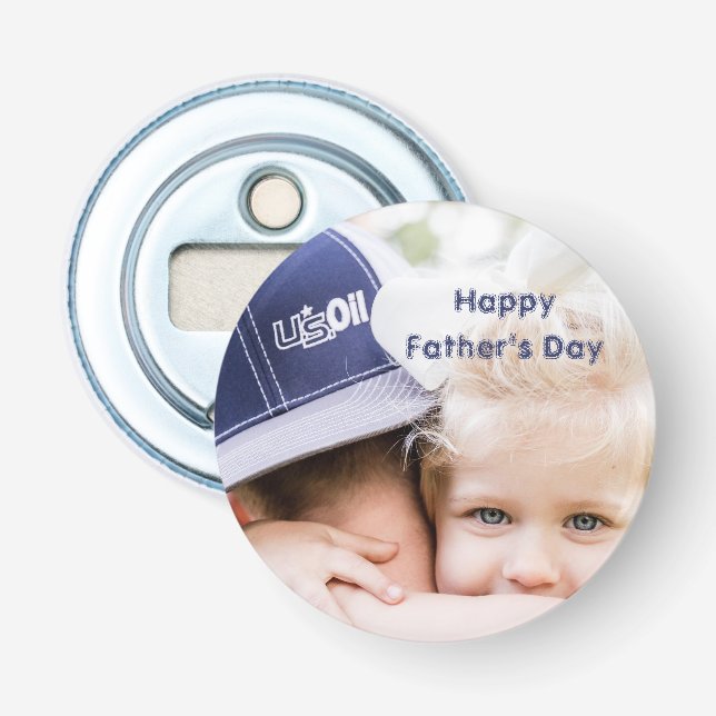 Fars dag-present för pappa | Anpassad bild och nam Flasköppnare (Framsidan)