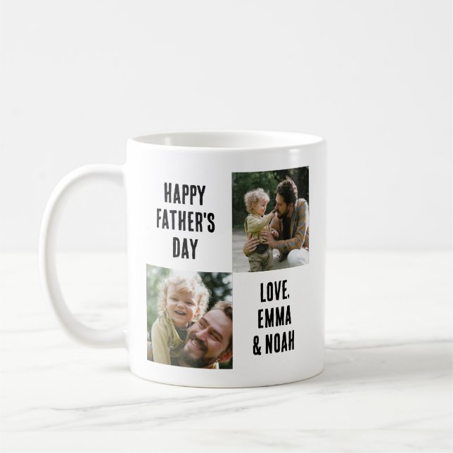 Fars dag-present till honom, anpassa 2 bilder kaffemugg (Vänster)