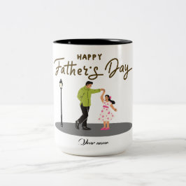 Fars dag-present till pappa | Anpassad foto & namn Två-Tonad Mugg