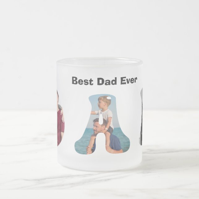 Fars dag-present till pappa - Bästa pappa någonsin Frostad Glasmugg (Center)