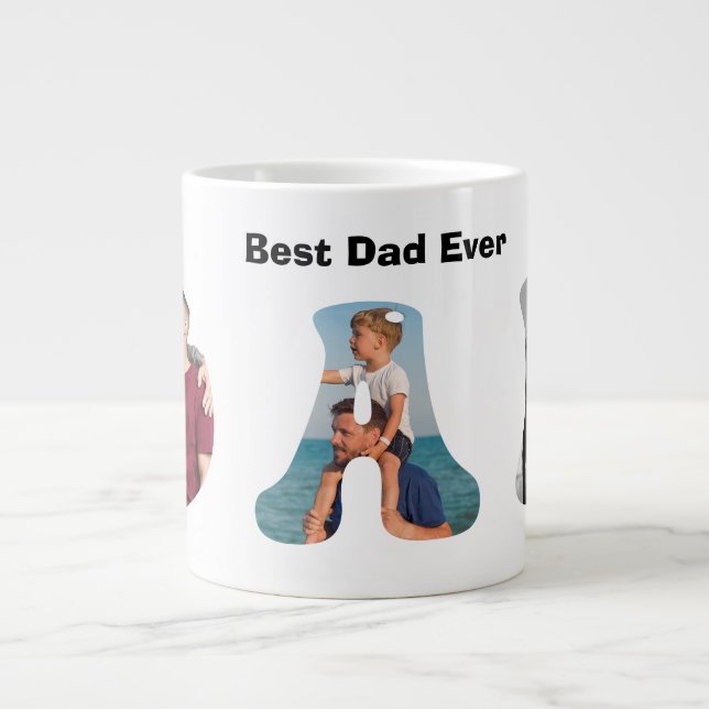 Fars dag-present till pappa - Bästa pappa någonsin Jumbo Mugg (Framsidan)