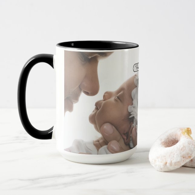 Fars dag-present till pappa - Bästa pappa någonsin Mugg (Med munk)