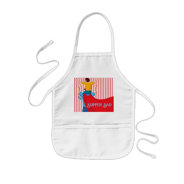 Fars dag-present till pappapåsen Apron Barnförkläde (Framsidan)