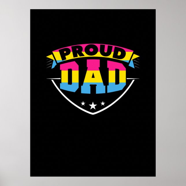 Fars dag | Proud Pappa Pansexual DDotter Poster (Framsidan)
