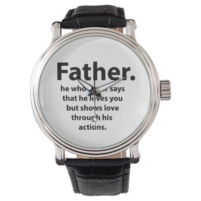 Fars dag Quote Typography Lycklig Fars dag Armbandsur (Framsida)