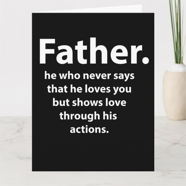 Fars dag Quote Typography Lycklig Fars dag Kort (Framsida)