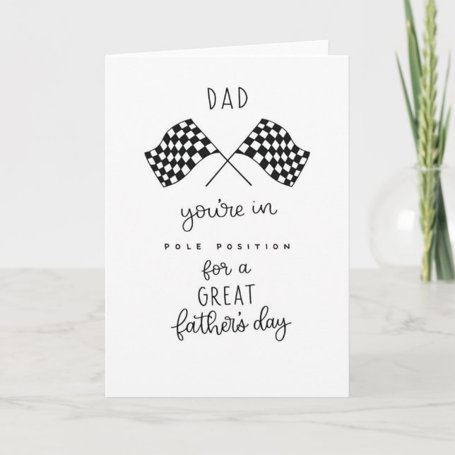 Fars dag racingkort - F1 Pappagåva, Pole position Kort (Framsida)