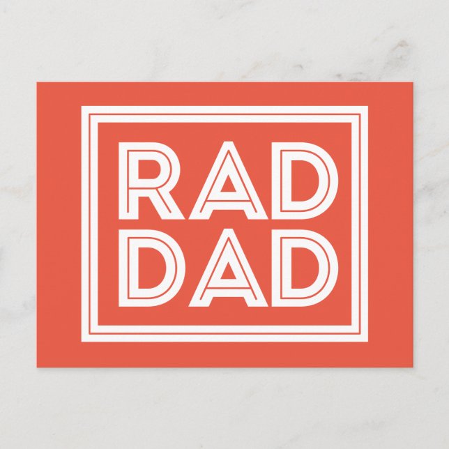 Fars dag - Rad Pappa Vykort (Framsida)