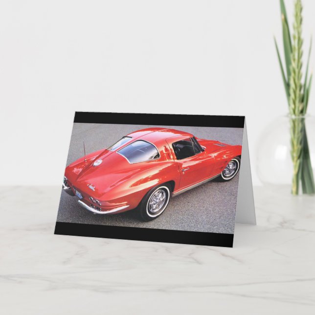Fars dag Red Corvette Kort (Framsida)