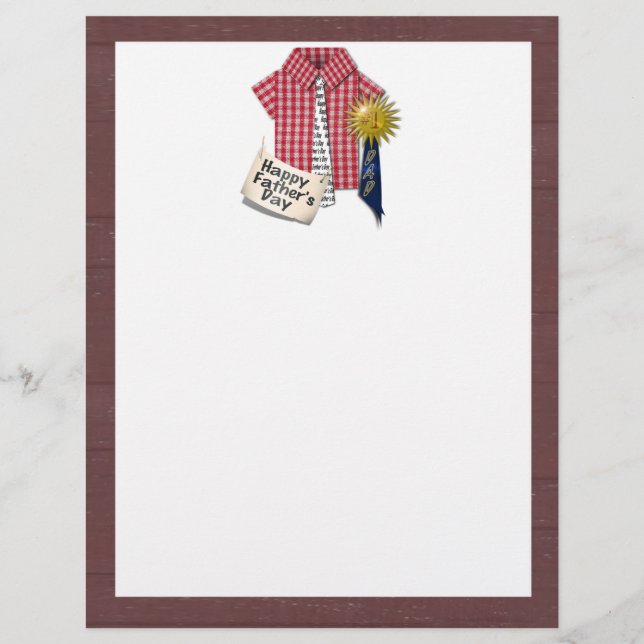 Fars dag Red Shirt med Barn Background Reklamblad (Framsidan)