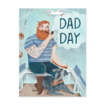 Fars dag Redbeard-kapten på ett fartyg