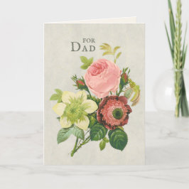 Fars dag Redouté Flower bouquet CC1119 Helgkort