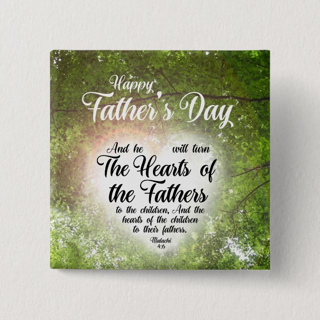 Fars dag Religiösa Christian Malachi 4:6 Knapp (Framsida)