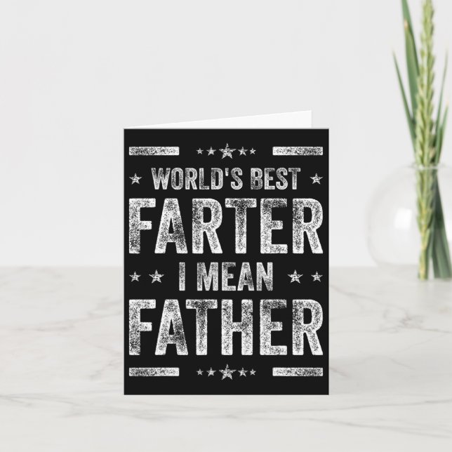 Fars dag Retro Pappa Världens Bästa Fjärtare Jag M Kort (Framsida)