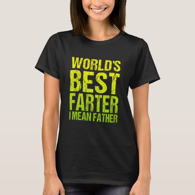 Fars dag Retro Pappa World's Best Farter I Elak T Shirt (Framsida)