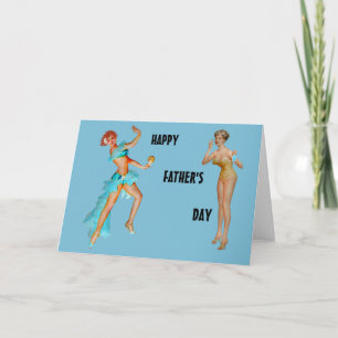 Fars dag Retro Pin-up Girls Kort