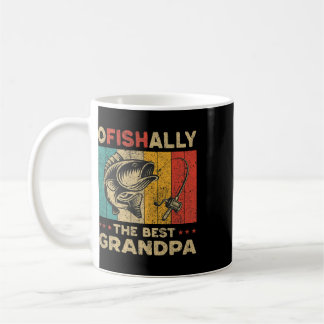 Fars dag rolig fiske Ofishally Den Bästa Farfar Kaffemugg