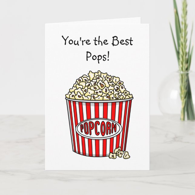 Fars dag | Rolig Popcorn-pun Kort (Framsida)