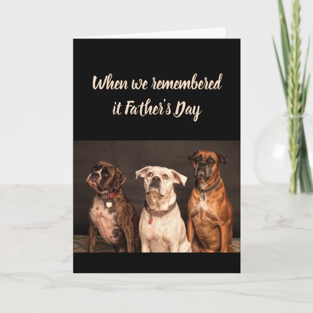 Fars dag Roligt från all USA Boxer Hund Roligt Kort (Framsida)
