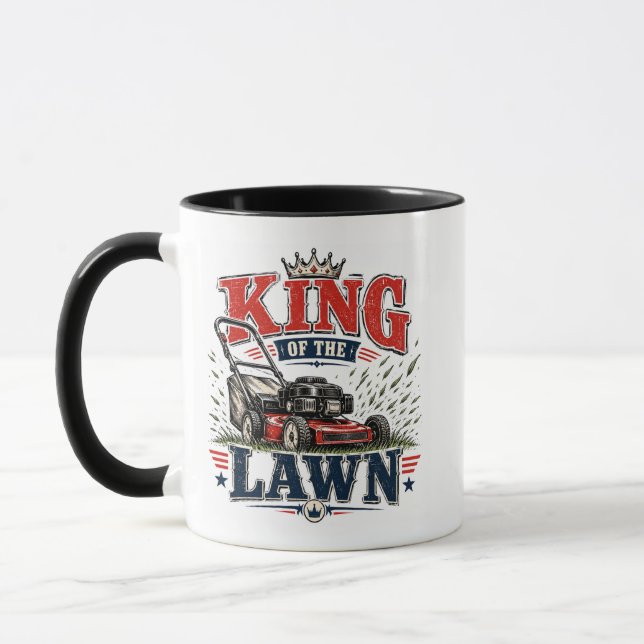 Fars dag/Rolling Daddy Kung Av Gräsmattan WRAP Mugg (Vänster)