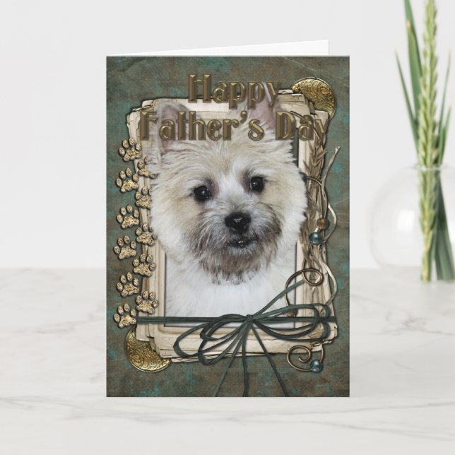 Fars dag - röseTerrier - nalle Kort (Framsida)