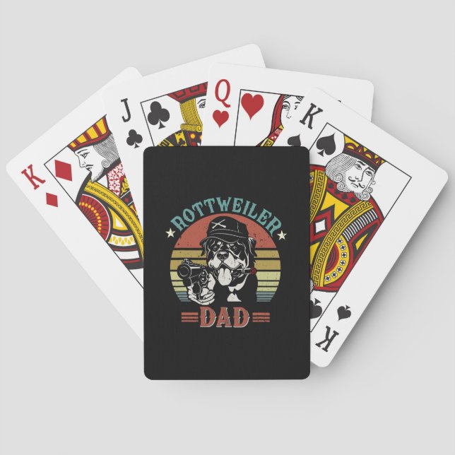 Fars dag | Rottweiler Hund Pappa Casinokort (Baksidan)