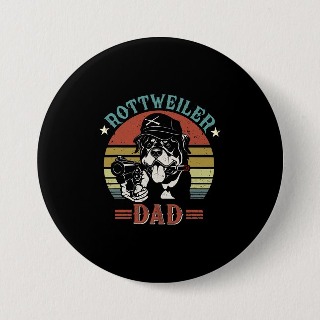 Fars dag | Rottweiler Hund Pappa Knapp (Framsida)