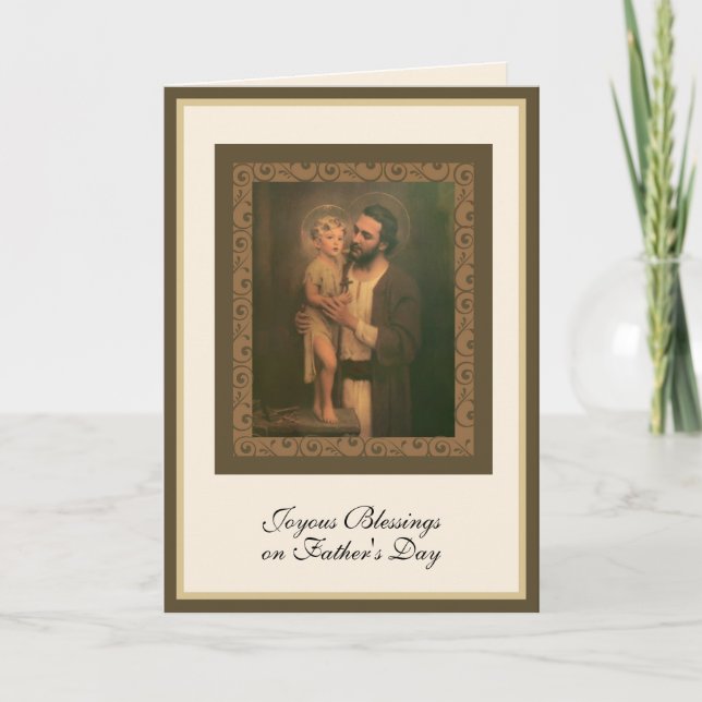 Fars dag S:t Josef med Jesusbarnet  Kort (Framsida)