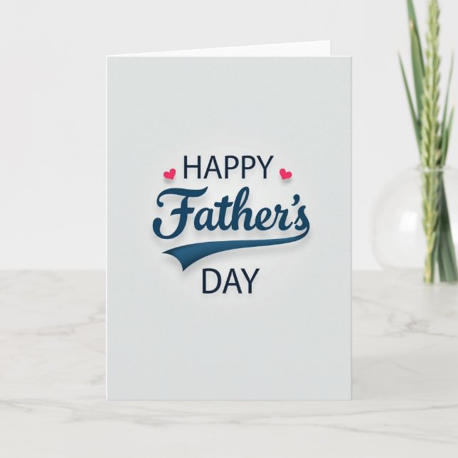 Fars Dag Script Art Card Kort (Framsida)