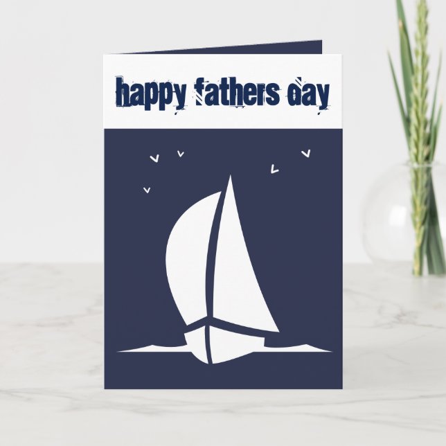 Fars dag segelbåt kort (Framsida)
