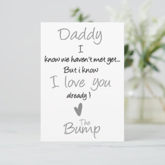 Fars dag snart till Pappa, baby-klump Tack Kort