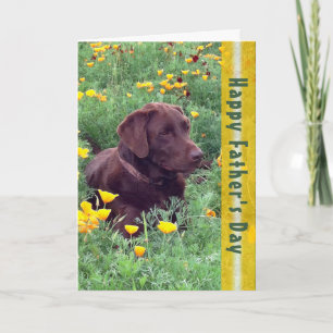 Fars dag Snygg Labrador Retriever Hund Foto Kort