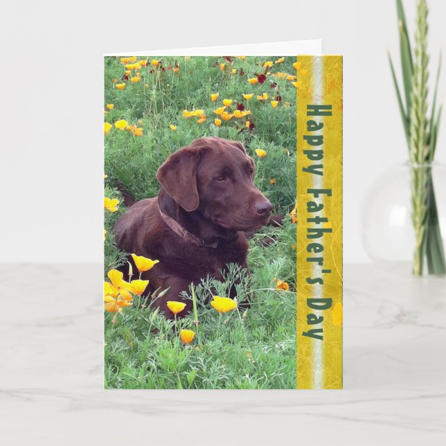 Fars dag Snygg Labrador Retriever Hund Foto Kort (Framsida)