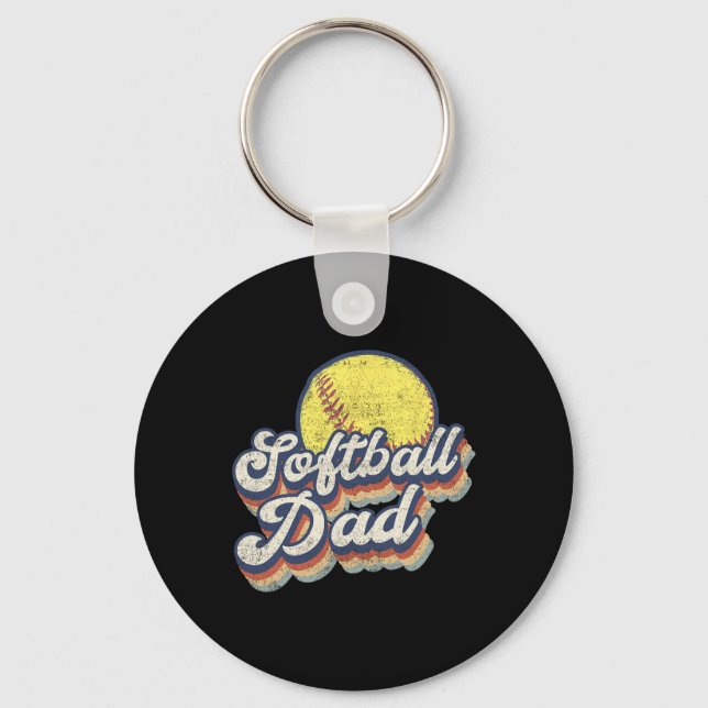 Fars dag Softball Pappa Gift från dotterson WiFi Nyckelring (Framsida)
