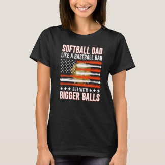 Fars dag Softball Pappa som Baseball Pappa T Shirt