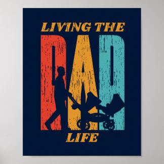 Fars dag som lever i Pappa Life Retro Poster