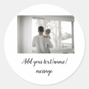 fars dag son far pappa lägg till bild text pappa g runt klistermärke