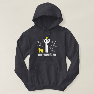 Fars dag söt, enkel och färglös hoodie