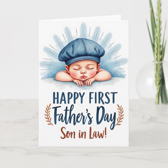 Fars dag Sovande Baby-kort Kort (Framsida)